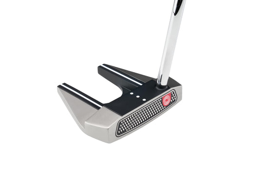 A product image of a Odyssey Microhinge Seven DB Putter on a white background