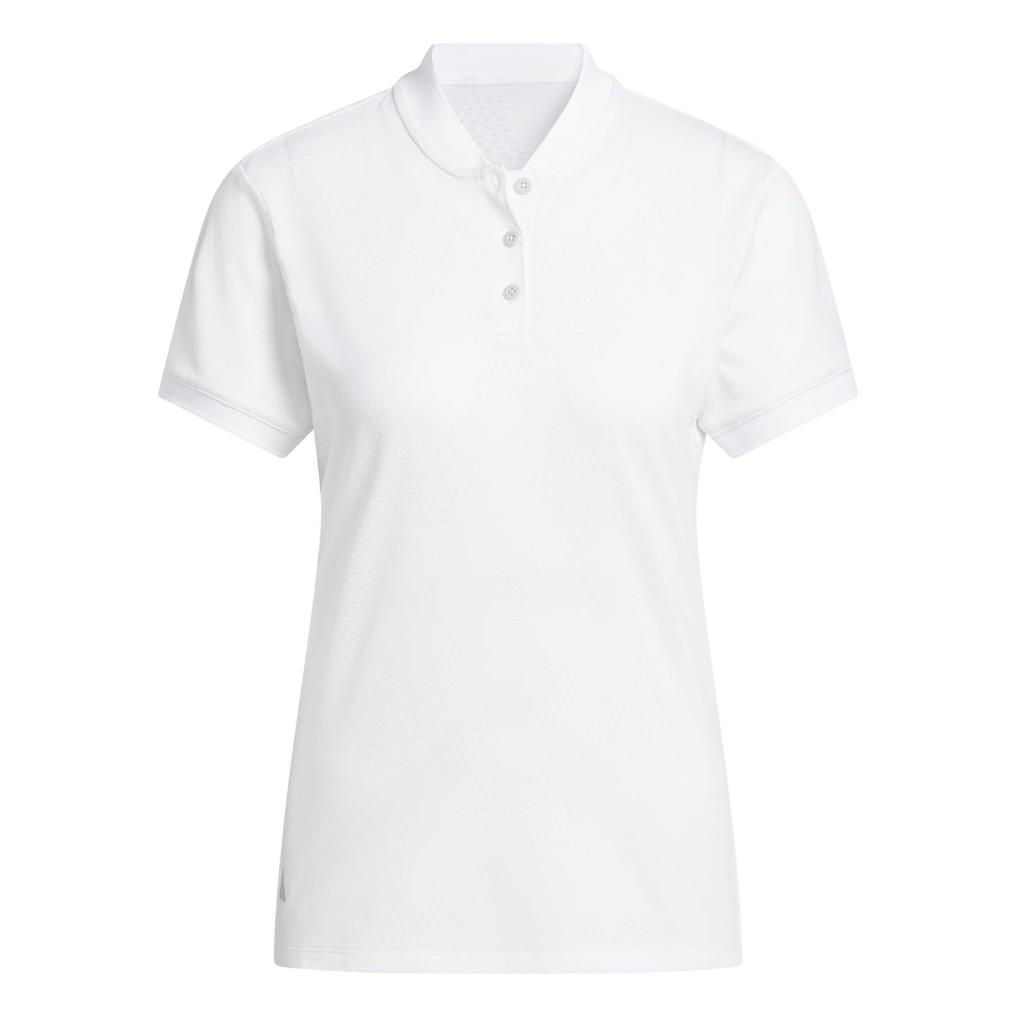 A product image of a Adidas ULT Jacuard Sleeveless Women's Polo on a white background