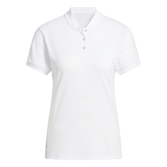 A product image of a Adidas ULT Jacuard Sleeveless Women's Polo on a white background