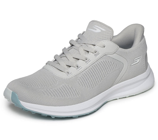 A product image of a Skechers ZEN Women's Golf Shoes - Gray - Wide on a white background