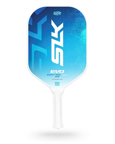 A product image of a Selkirk SLK Evo Control 2.0 Pickleball Paddle on a white background