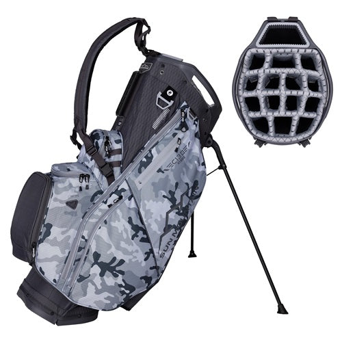 A product image of a Sun Mountain C130 Hybrid Golf Stand Bag on a white background