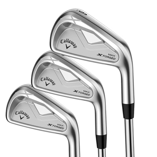 A product image of a Callaway X Forged Max 2025 Iron Set - Steel on a white background
