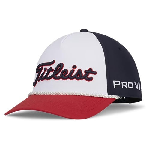 A product image of a Titleist Tour Rope Hat on a white background