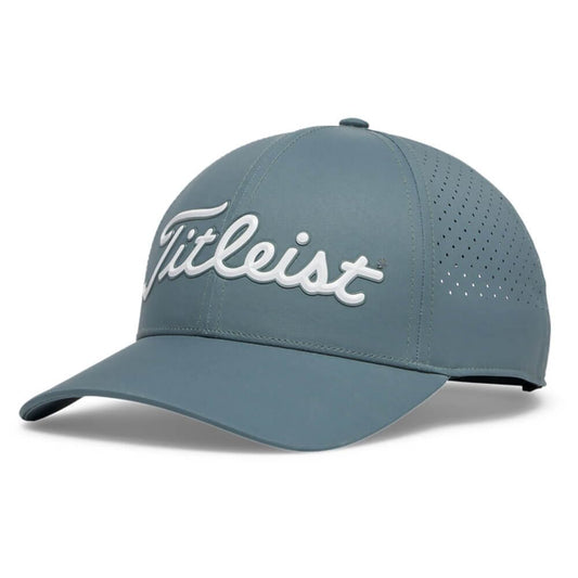 A product image of a Titleist Players Tech Hat on a white background