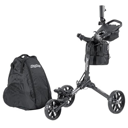 Bag Boy Nitron Push Cart Bundle - Graphite/Charcoal