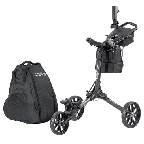 Bag Boy Nitron Push Cart Bundle - Graphite/Charcoal