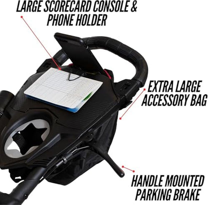 Bag Boy Nitron Push Cart Bundle - Graphite/Charcoal