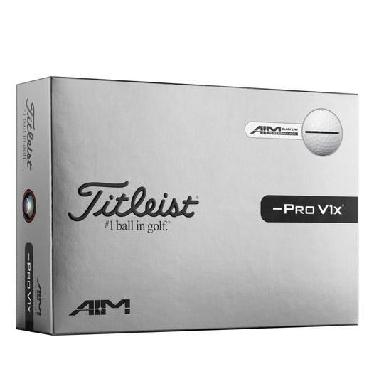 Titleist Pro V1x Left Dash Performance Align Golf Balls - Dozen - Black