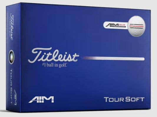 Titleist Tour Soft AIM Golf Balls - Dozen - Red