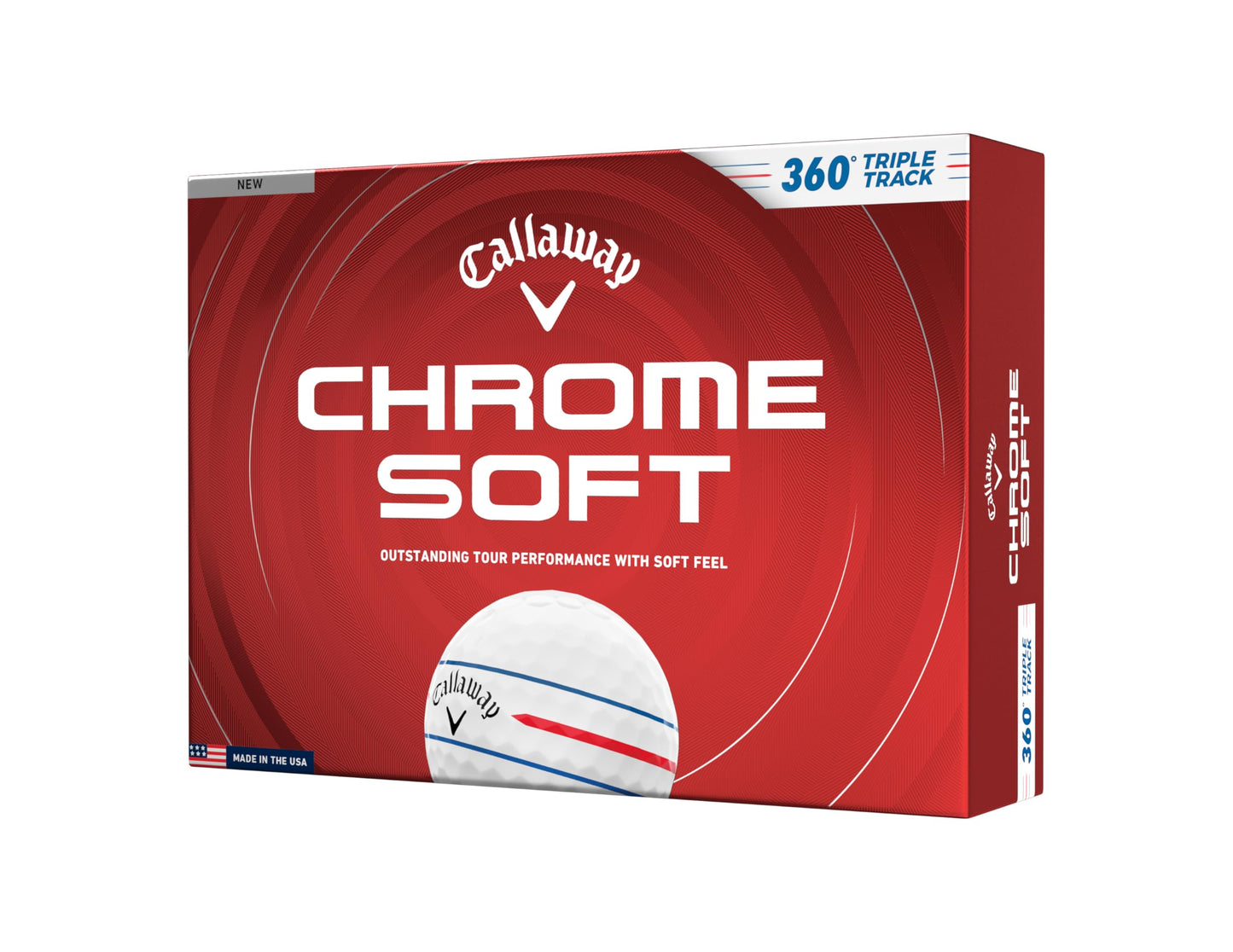 Callaway 2026 Chrome Soft 360 Triple Track Golf Balls - Dozen