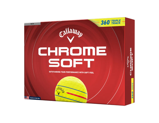 Callaway 2026 Chrome Soft 360 Triple Track Golf Balls - Dozen - Yellow
