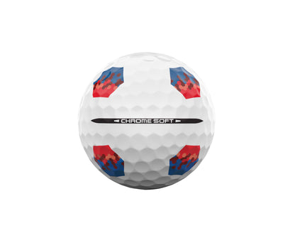 Callaway 2026 Chrome Soft True Track Golf Balls - Dozen - Blue/Red