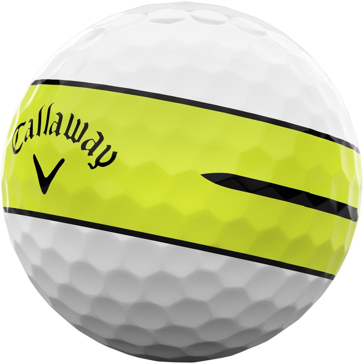 Callaway 2026 Chrome Soft 360 Yellow Stripe Golf Balls - Dozen