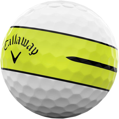 Callaway 2026 Chrome Soft 360 Yellow Stripe Golf Balls - Dozen