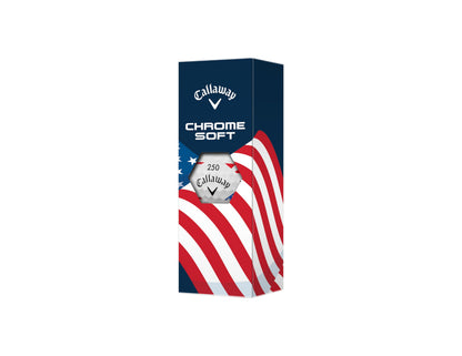 Callaway 2026 Chrome Soft USA Stripe Golf Balls - Dozen