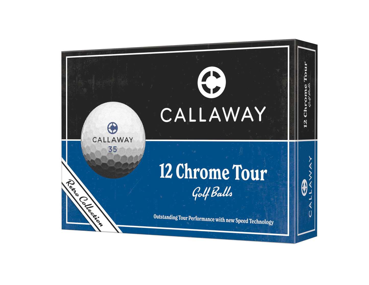 Callaway 2026 Chrome Tour Retro Golf Balls - Dozen