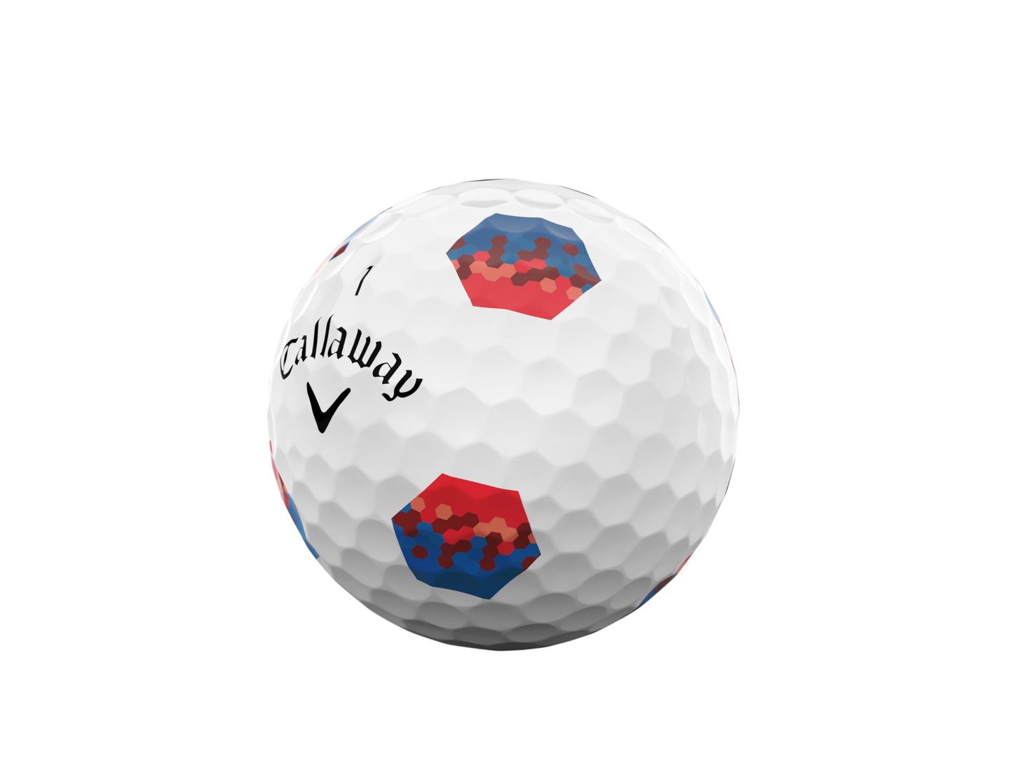 Callaway 2026 Chrome Tour True Track Golf Balls - Dozen - Blue/Red