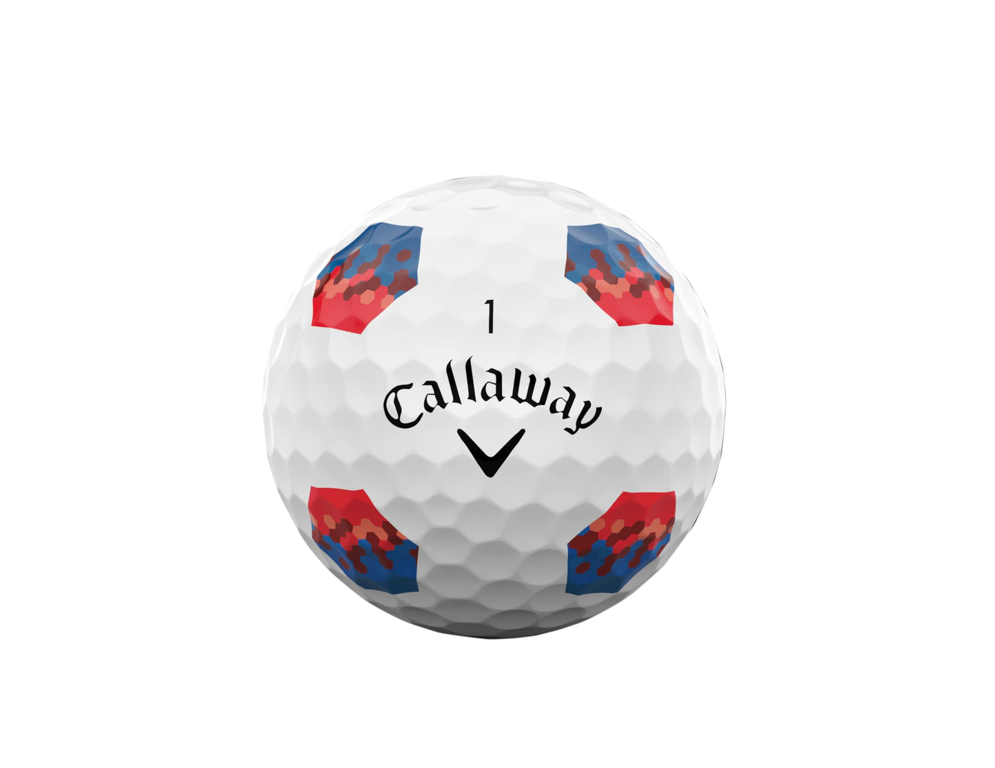 Callaway 2026 Chrome Tour True Track Golf Balls - Dozen - Blue/Red