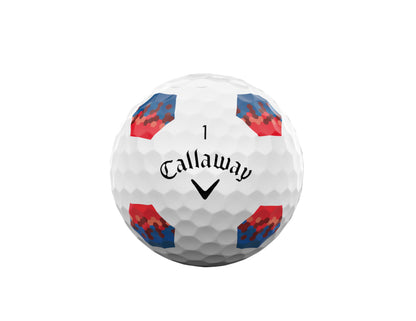 Callaway 2026 Chrome Tour True Track Golf Balls - Dozen - Blue/Red