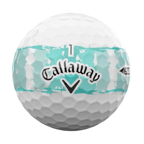 Callaway 2025 Supersoft Distance Stripe Golf Balls - Dozen - Teal