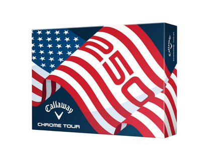 Callaway 2026 Chrome Tour USA Stripe Golf Balls - Dozen