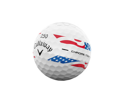 Callaway 2026 Chrome Tour USA Stripe Golf Balls - Dozen