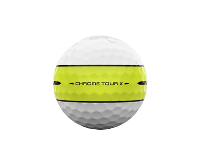 Callaway 2026 Chrome Tour X 360 Yellow Stripe Golf Balls - Dozen