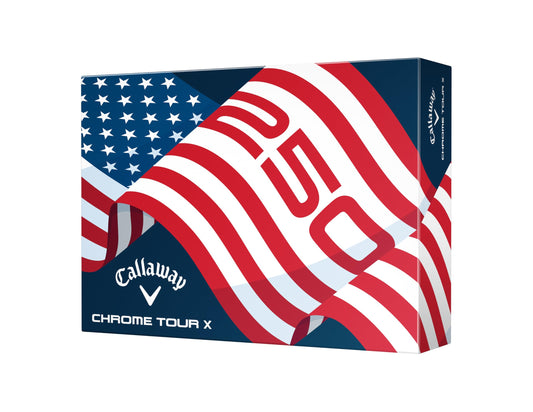 Callaway 2026 Chrome Tour X USA Stripe Golf Balls - Dozen