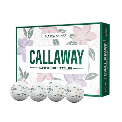 Callaway Limited Edition 2026 Chrome Tour Golf Balls - Dozen - April Major Stripe