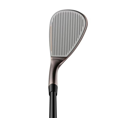 A product image of a face of a TaylorMade Hi-Toe Copper wedge on a white background 