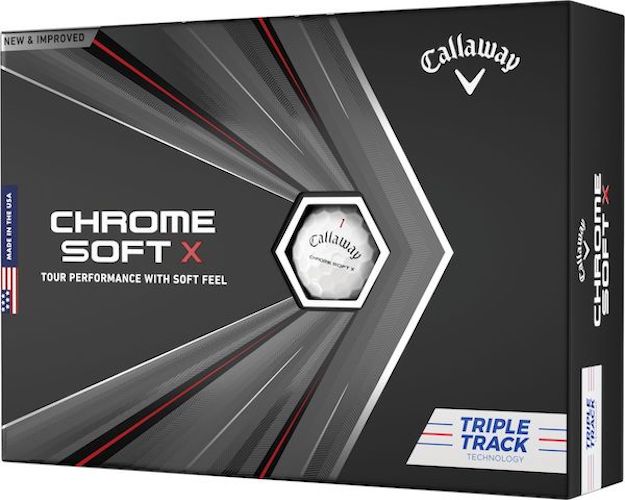 Callaway 2020 Chrome Soft X Triple Track Golf Balls - White