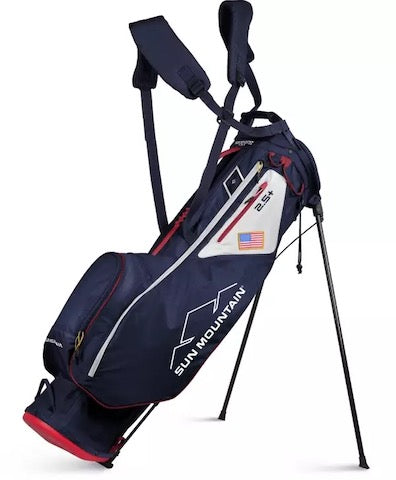 2021 Sun Mountain 2.5+ Stand Bag - Navy / White / Red