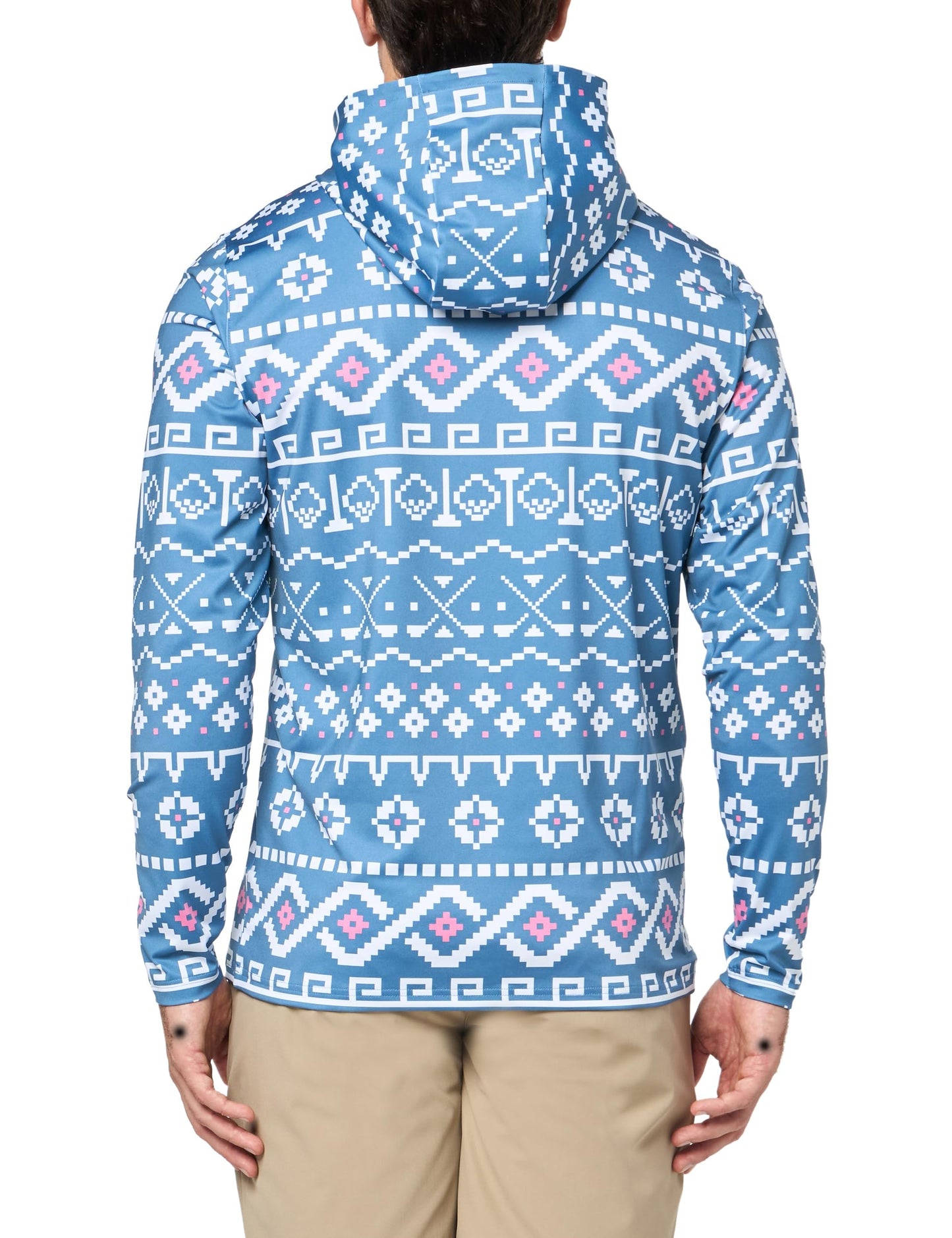 Puma Fair Isle Hoodie - Blue Horizon / White Glow - XL