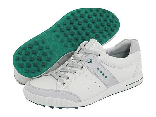 Ecco M Golf Street Golf Shoes - Concrete / White / Cactus