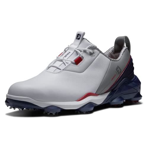 FootJoy Alpha Cleated Golf Shoes - White/Gray/Red