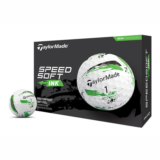 TaylorMade 2024 SpeedSoft Ink Golf Balls - Green/Dozen(12) - NEW