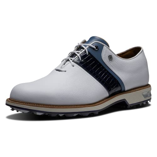 FootJoy DryJoy Premiere Cleated Golf Shoe - White/Navy