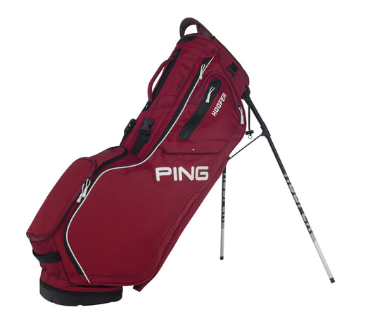 PING 201C Hoofer Double Stap Stand Bag - Cardinal / White / Black