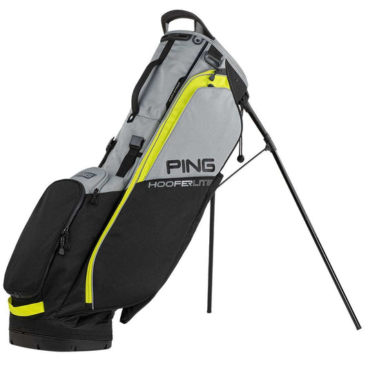 PING 231C Hooferlite Double Strap Stand Bag - Black / Iron / Neon Yellow