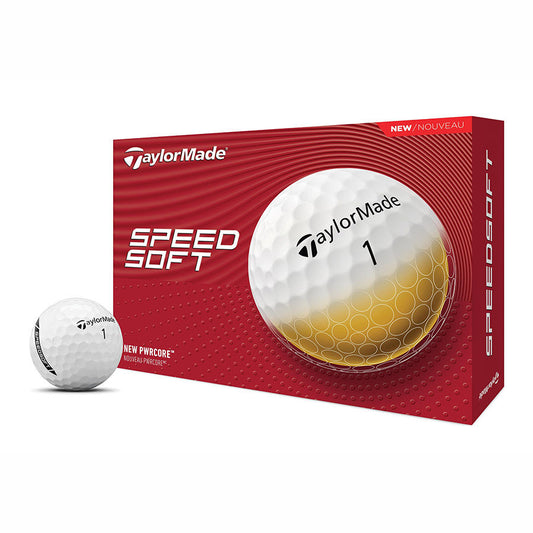 TaylorMade 2024 SpeedSoft Golf Balls - White/Dozen(12) - NEW