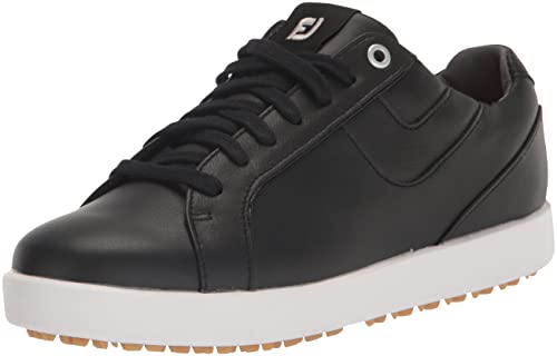 FootJoy Links Women's Spikeless Golf Shoes - Black/Black/White