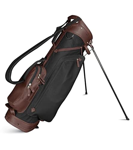 Sun Mountain Leather Stand Bag - Black / Brown