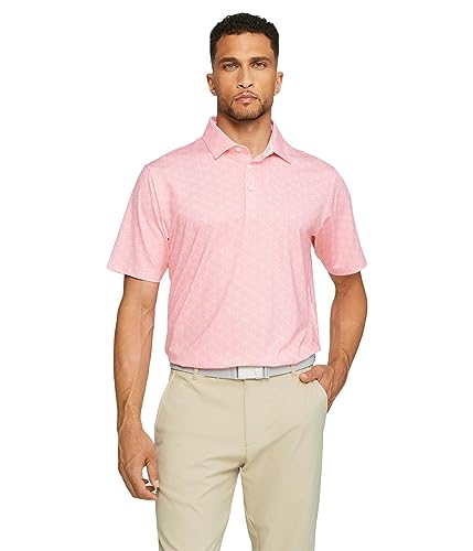 Puma Mattr Palms Polo - Peach Smoothie-White - M