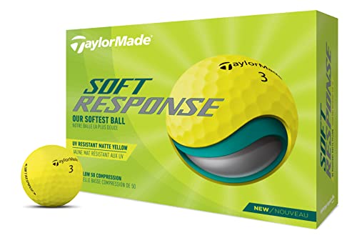 TaylorMade 2022 Soft Response Golf Balls - Yellow/Dozen(12) - NEW