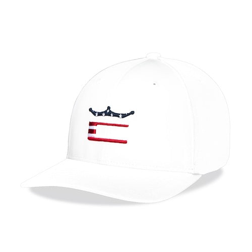 Cobra 2022 Stars and Stripes Crown C Snapback Hat - Bright White
