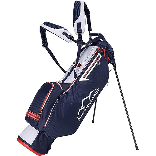 Sun Mountain 2024 2.5+ Stand Bag - Navy-Wht-Red