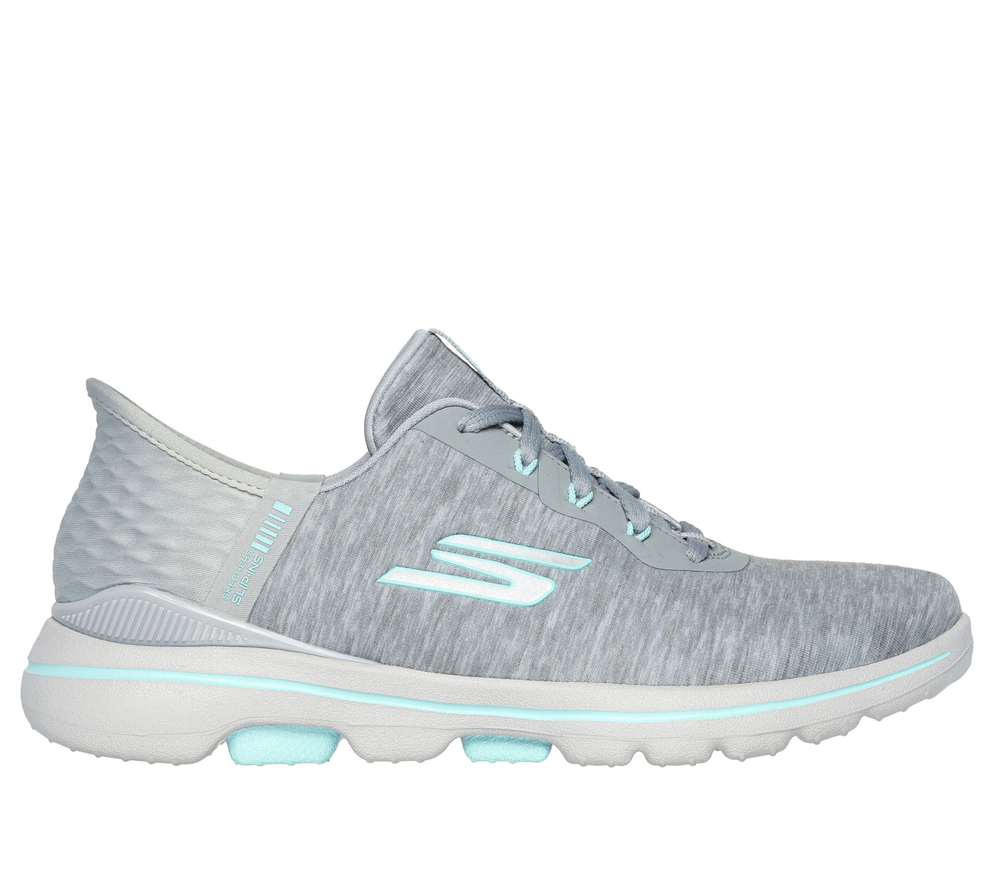 Skechers Go Golf Walk 5 Slip-Ins Women's Golf Shoes - Gray / Aqua