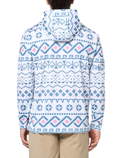 Puma Golf Hoodie - Fair Isle - White Glow / Blue Horizon - M