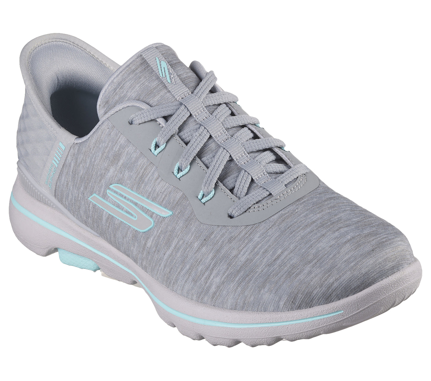 Skechers Go Golf Walk 5 Slip-Ins Women's Golf Shoes - Gray / Aqua